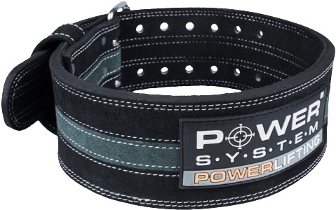 POWER SYSTEM Fitness opasek POWERLIFTING 3800 šedý - M