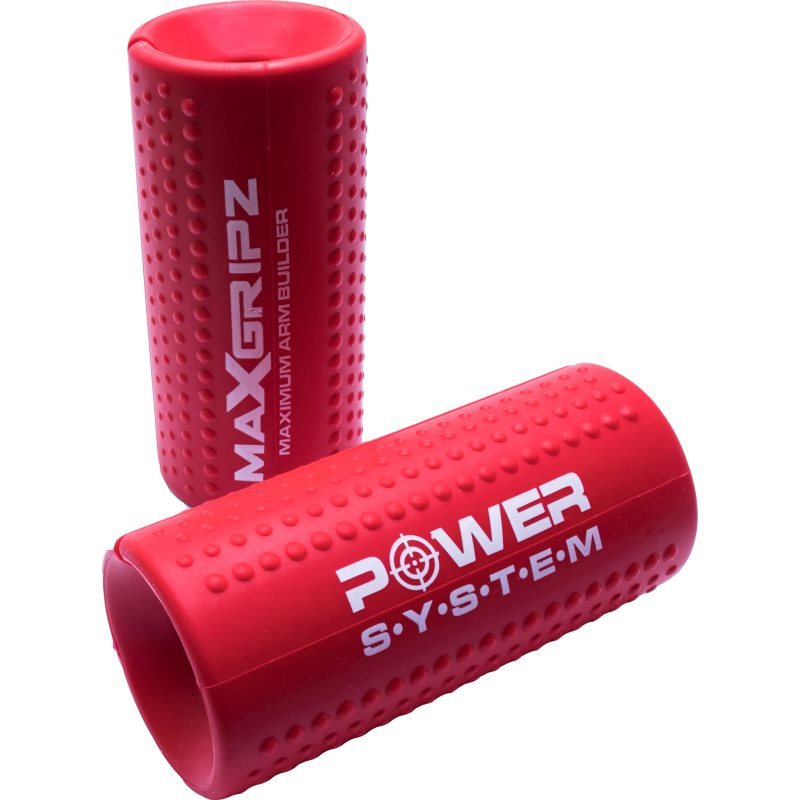 Power System Gripy na posilovací tyč Max Gripz - červená M