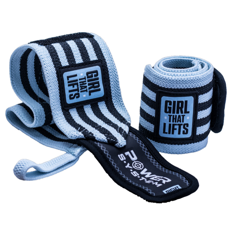 POWER SYSTEM dámské posilovací bandáže na zápěstí Wrist Wraps GTL - modrá