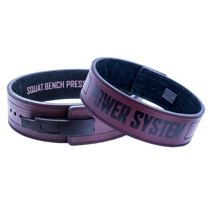 POWER SYSTEM Fitness opasek s přezkou Full Power červený - L