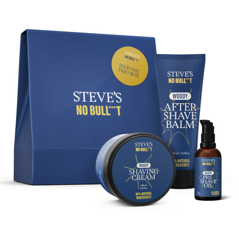 Steves Stevův box - holicí trio - olej, krém, balzám