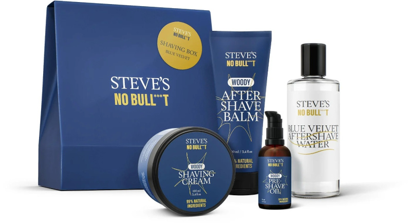 Steves Stevův Holicí box Blue velvet, 4 Ks