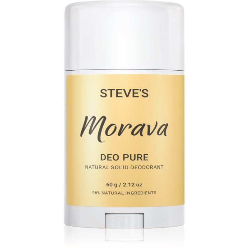 Steve's DEO PURE Morava tuhý deodorant bez obsahu hliníkových solí 60 g