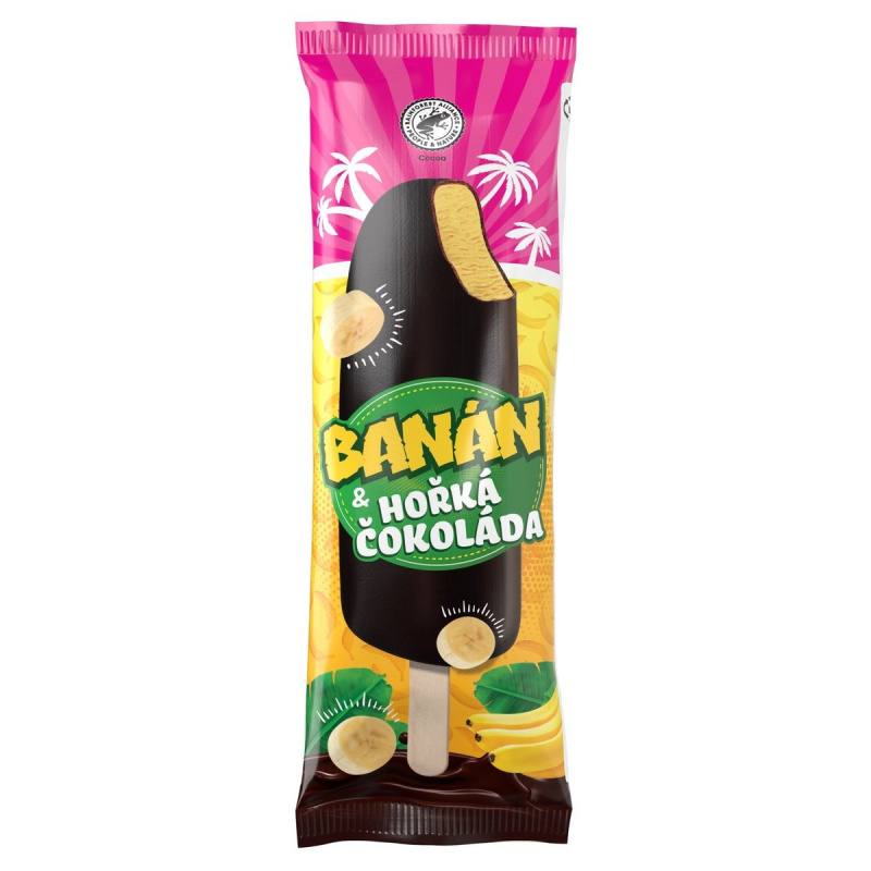 Pinko Banánový nanuk v hořké čokoládě
