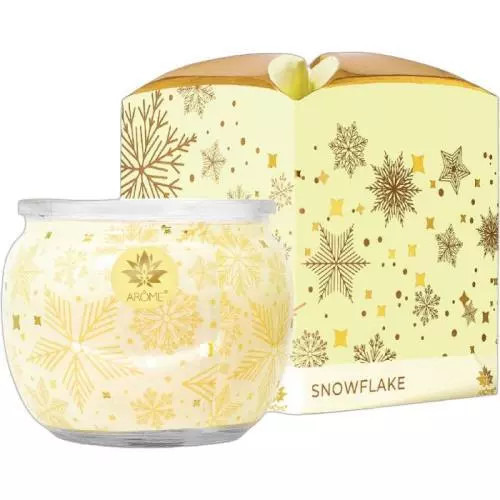 ARÔME - Sněhová vločka  Vonná svíčka 90 g