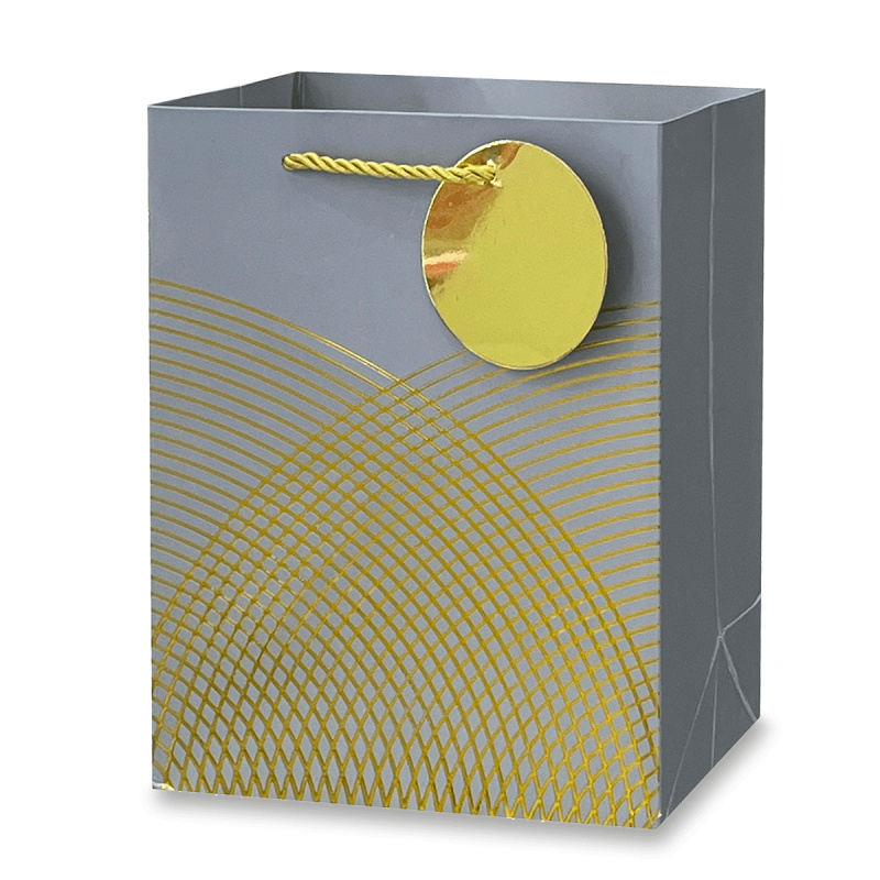 Dárková papírová taška - velikost L, silver