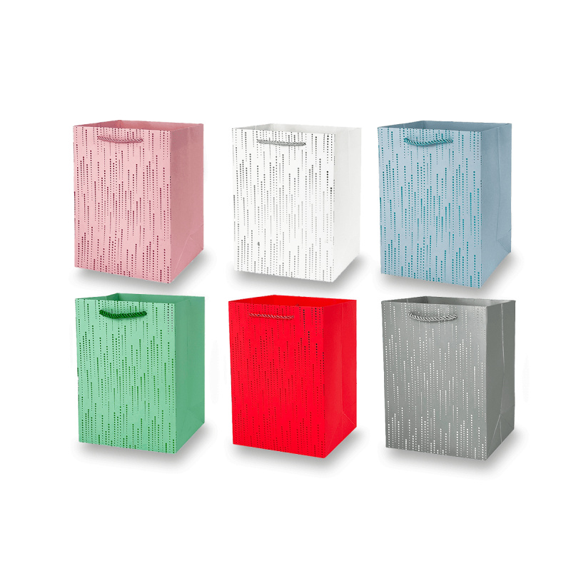 Dárková papírová taška - velikost M, mix barev