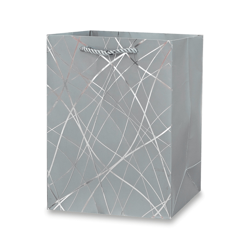 Dárková papírová taška - velikost XS, silver