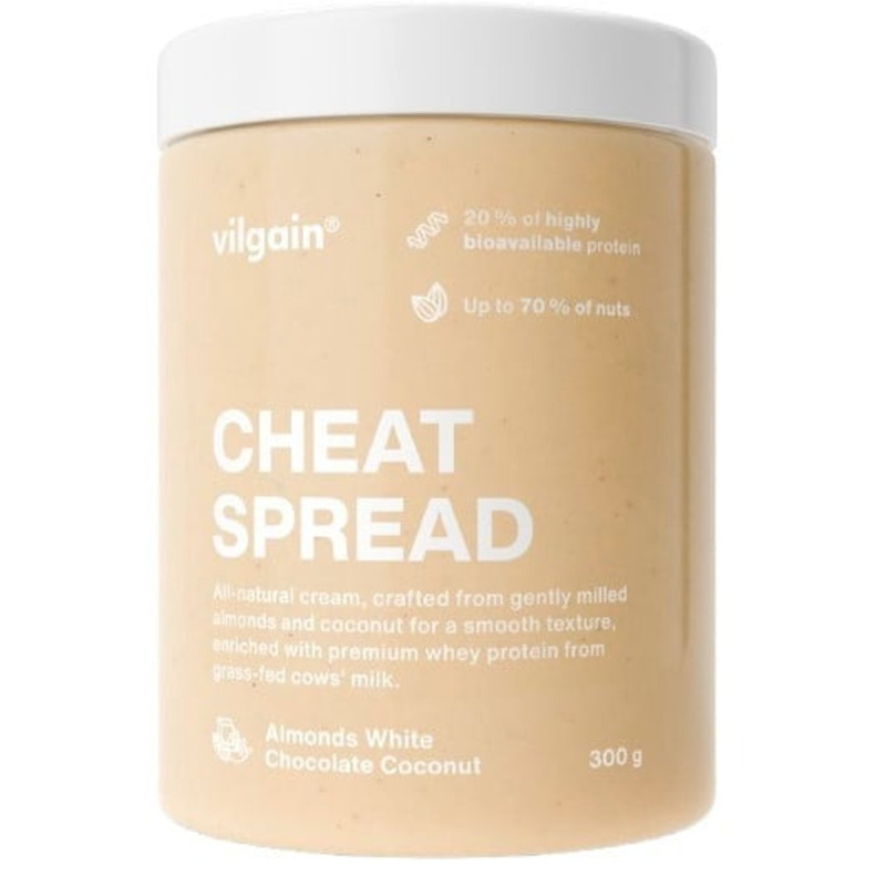 Vilgain Cheat Spread Proteinový mandlový krém s bílou čokoládou a kokosem