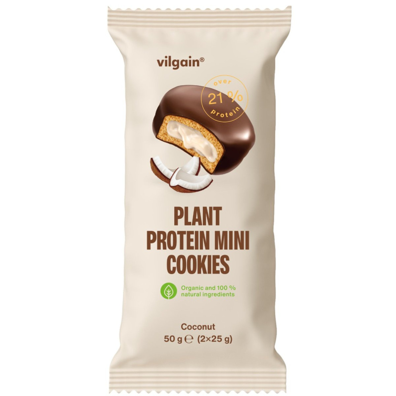 Vilgain BIO Plant Protein Mini cookies kokos (2×25 g)