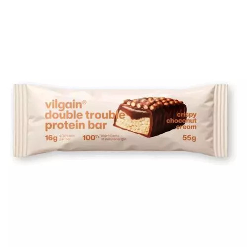Vilgain Proteinová tyčinka double trouble crispy choconut cream 55g