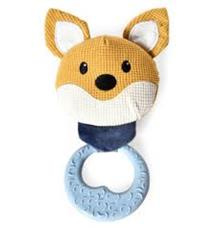 Hračka pískací liška s kroužkem 1 ks