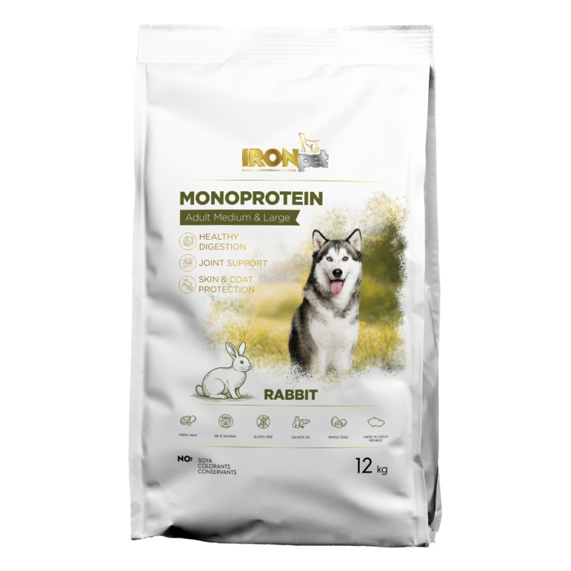 IRONpet Dog Adult Medium & Large Rabbit 12kg