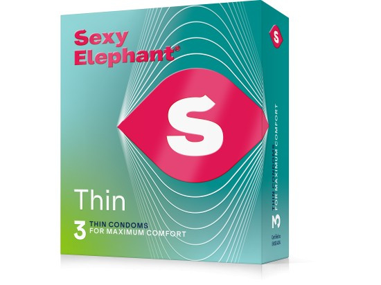 Sexy Elephant Ultra tenké kondomy Thin 3 ks
