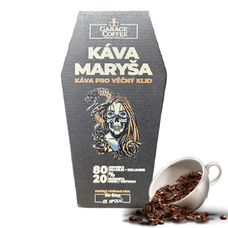 Garage Coffee Káva Maryša - Káva pro věčný klid 350g (rakvička)
