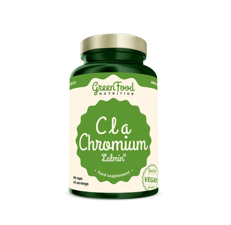GreenFood Nutrition Green Food CLA + Chromium Lalmin, 90 kapslí