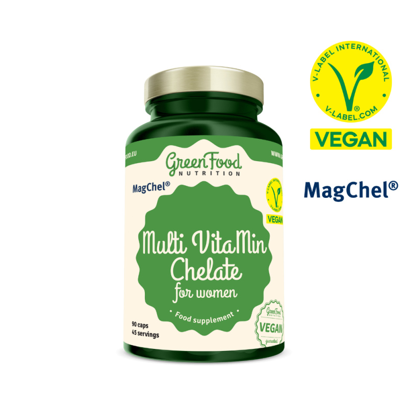 GreenFood Multi VitaMin Chelát pro ženy 90 kapslí