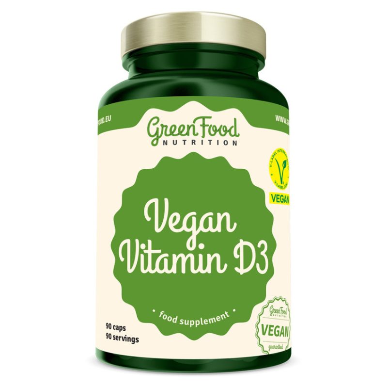 GreenFood Vegan Vitamin D3 90 kapslí