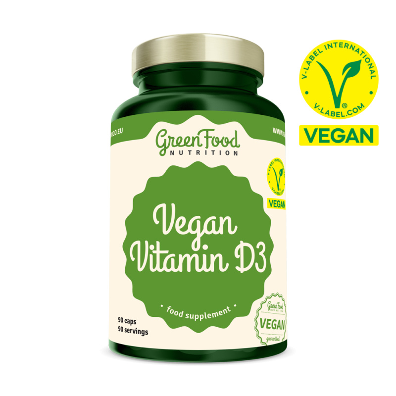 GreenFood Vegan Vitamin D3 90 kapslí
