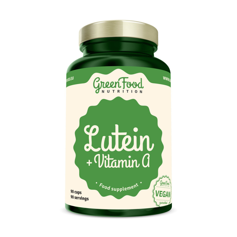 GreenFood Nutrition Lutein + Vitamin A, 90 kapslí