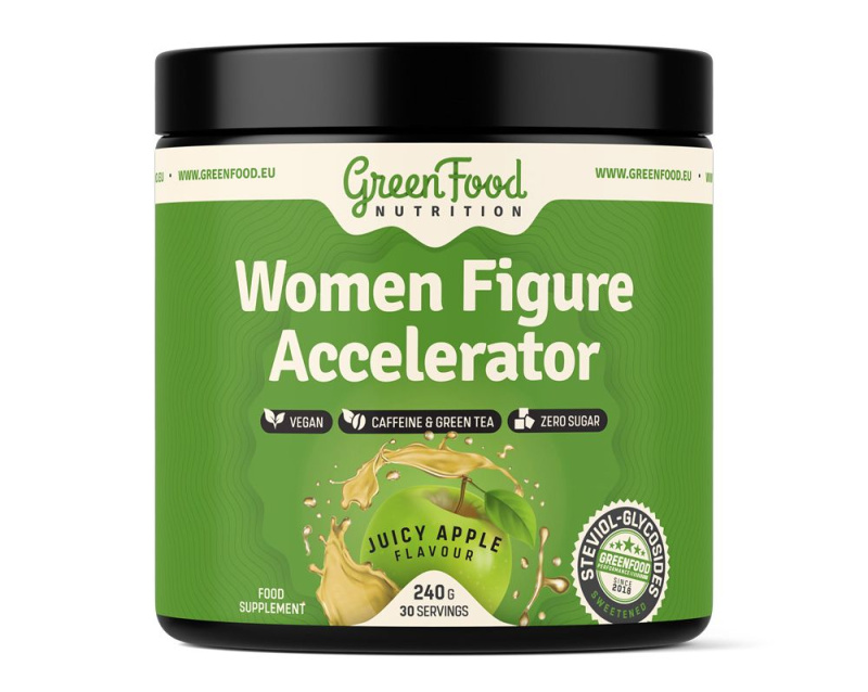 GreenFood Nutrition Women Figure Accelerator 240 g příchuť: Zelené jablko