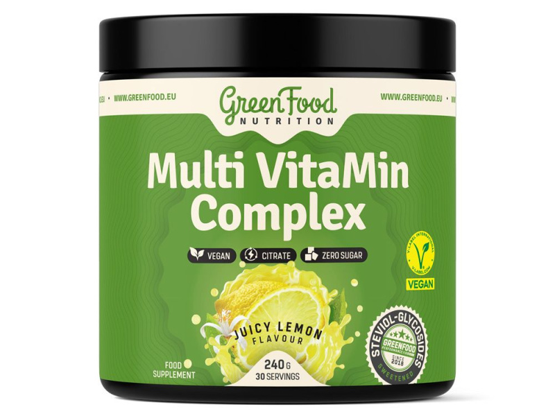 GREENFOOD NUTRITION Multivitamín complex juicy lemon 240 g