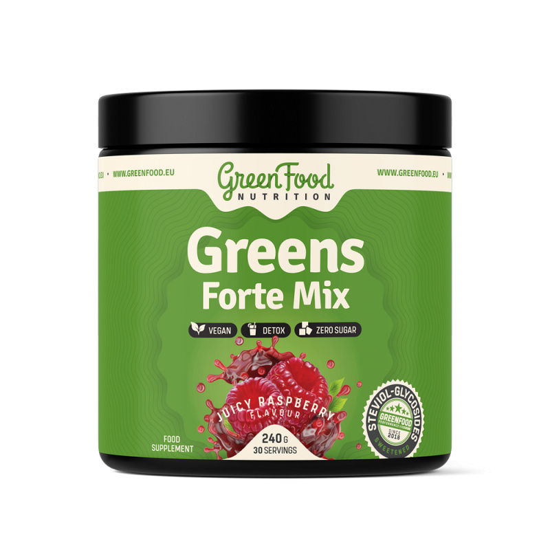 GREENFOOD NUTRITION Greens Forte Mix juicy raspberry 240 g