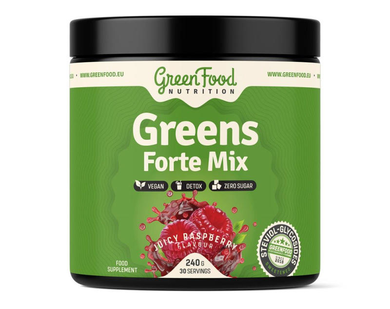 GREENFOOD NUTRITION Greens Forte Mix juicy raspberry 240 g