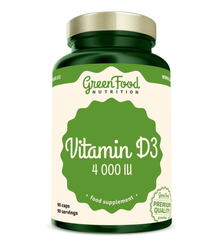 GreenFood Nutrition GreenFood Vitamin D3 4000IU, 90 ks