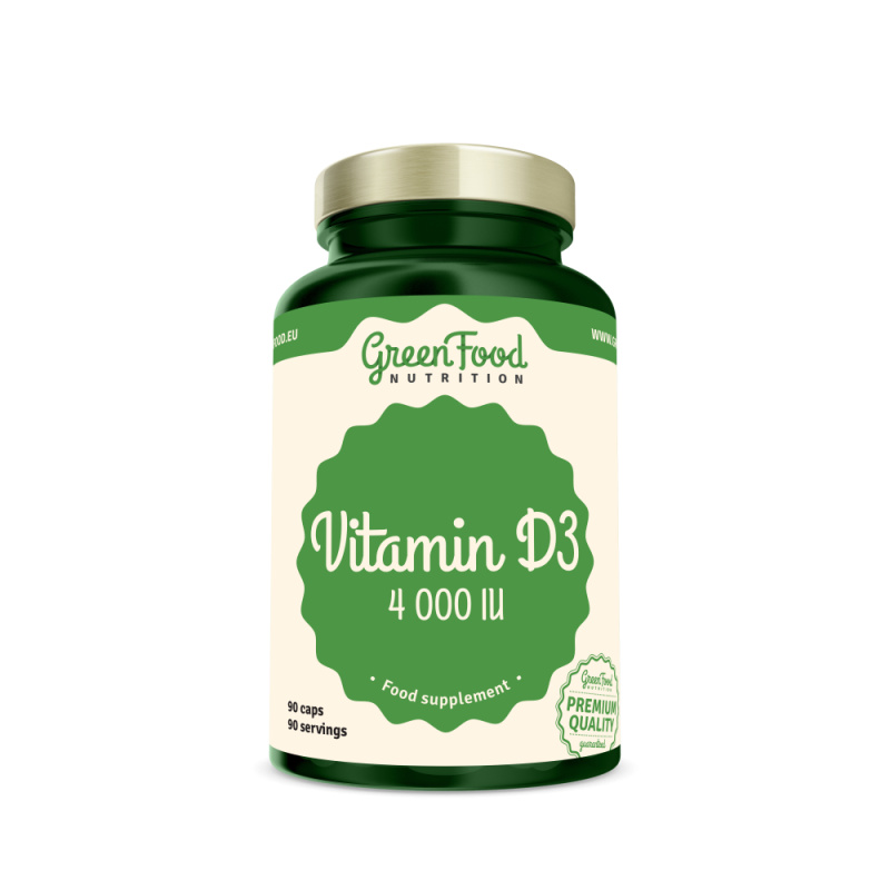 GreenFood Nutrition GreenFood Vitamin D3 4000IU, 90 ks