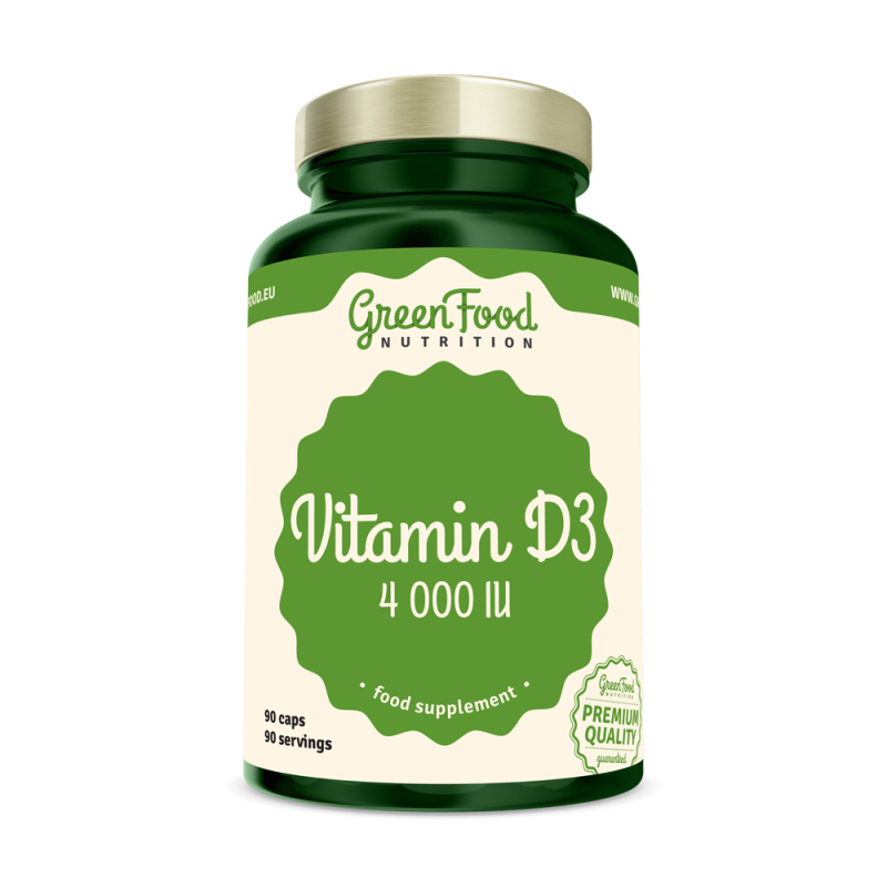 GreenFood Nutrition GreenFood Vitamin D3 4000IU, 90 ks