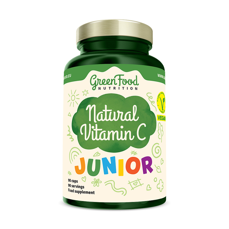 GREENFOOD NUTRITION Junior Natural Vitamin C 90 kapslí