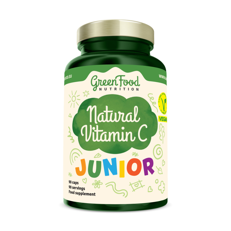 GREENFOOD NUTRITION Junior Natural Vitamin C 90 kapslí