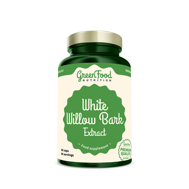 GREENFOOD NUTRITION Vrba bílá kůra 90 kapslí