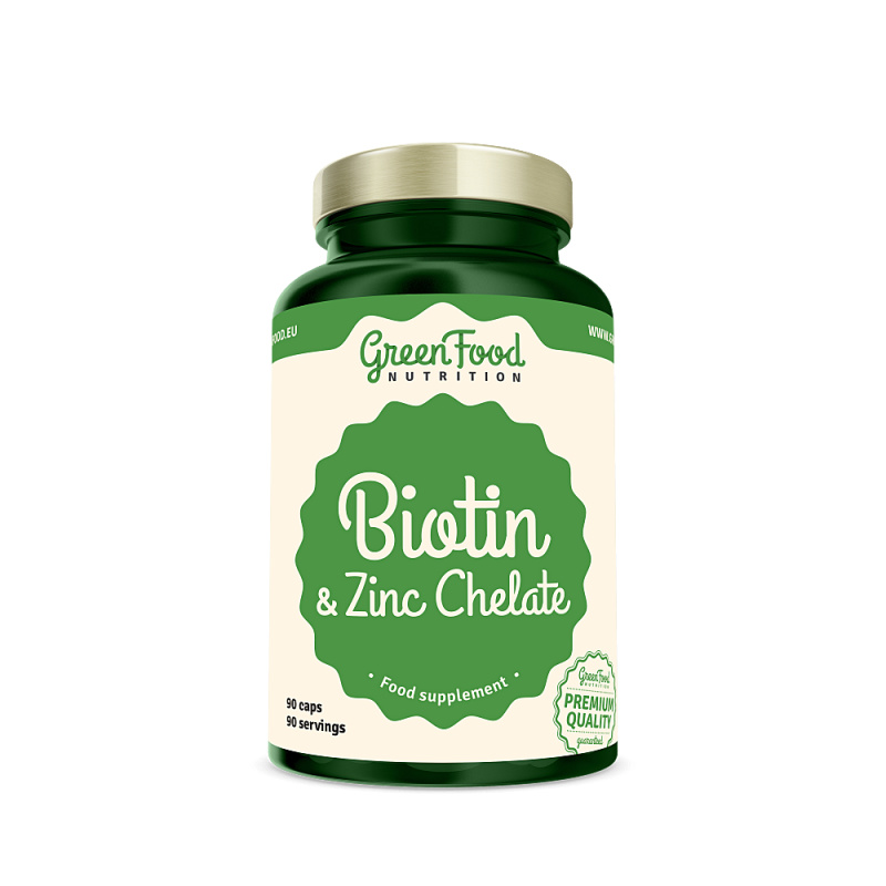 GREENFOOD Biotin zinc chelate 90 kapslí