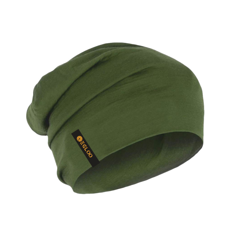 EGLOO MERINO LIGHT čepice NJORD, zelená Velikost: L