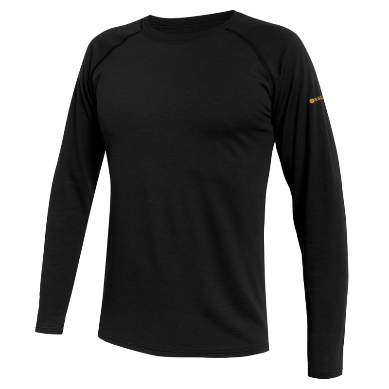 EGLOO MERINO BASE BALDR pánské triko dl.rukáv, černá Velikost: 3XL