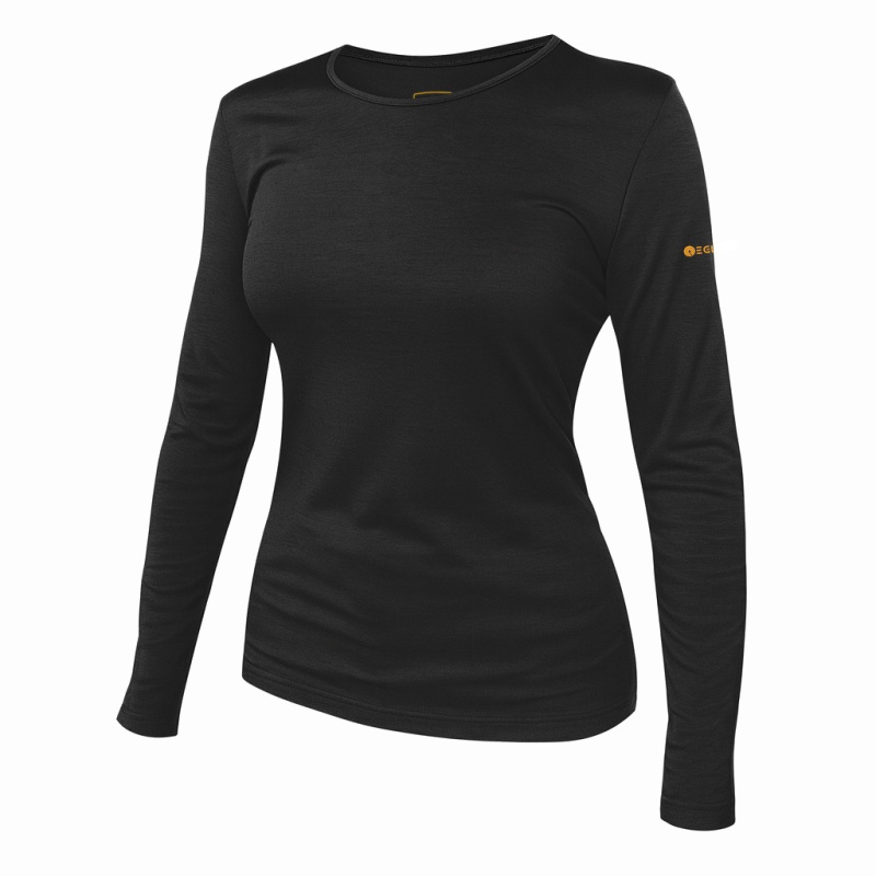 EGLOO MERINO BASE SAGA dámské triko dl.rukáv, černá Velikost: XXL