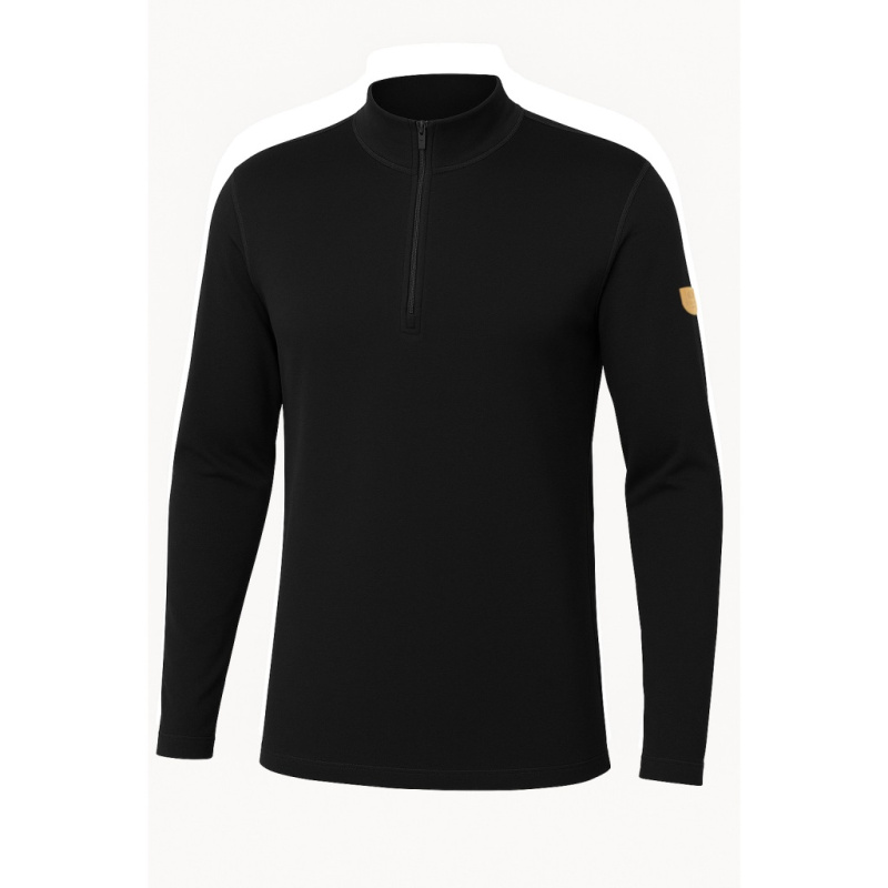 EGLOO MERINO DF WARM MAGNI pánské triko krátký zip, černá Velikost: L
