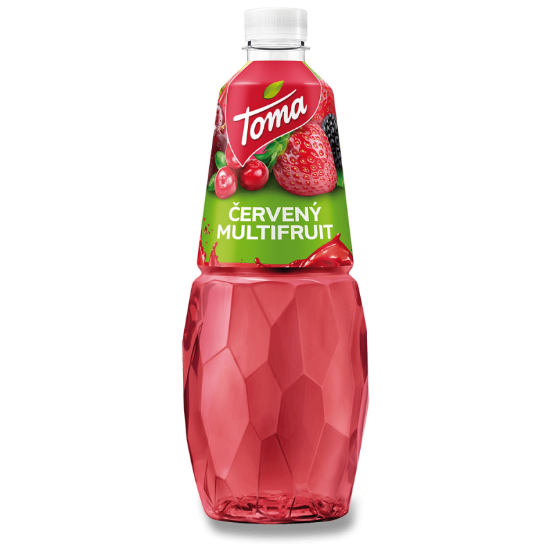 Toma - ovocný džus - Červený Multifruit, 1 l