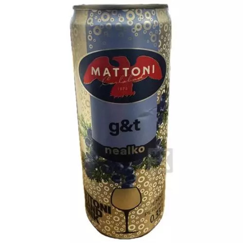 Mattoni Nealko drink G&T plech