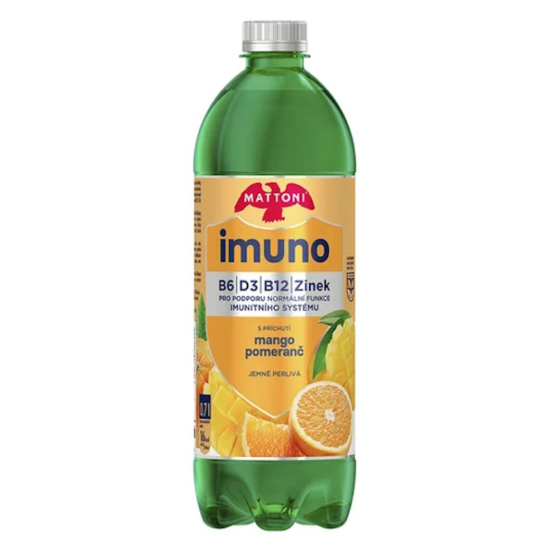 Mattoni Imuno - minerální voda - mango & pomeranč, 700 ml