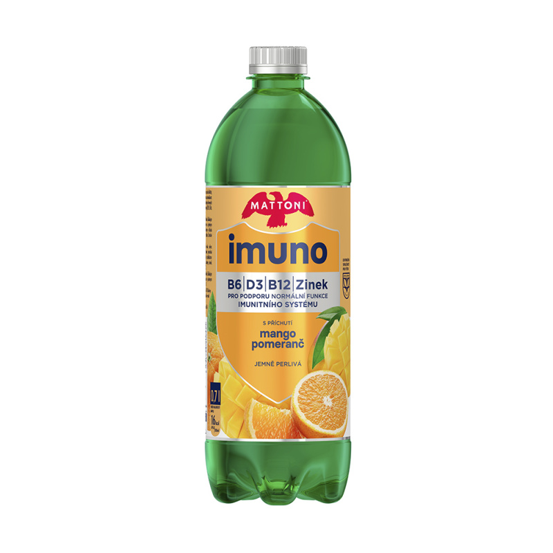 Mattoni Imuno - minerální voda - mango & pomeranč, 700 ml
