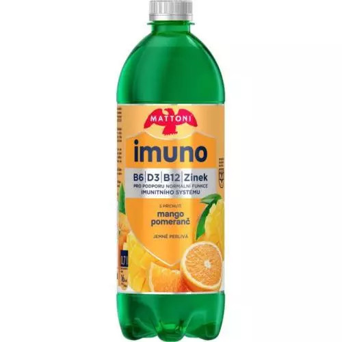Mattoni Imuno - minerální voda - mango & pomeranč, 700 ml