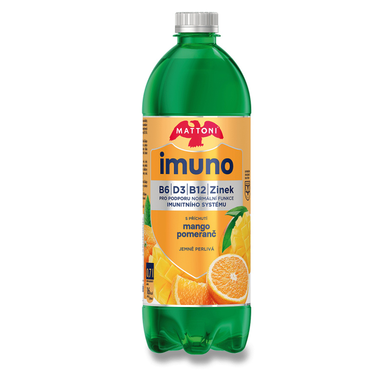 Mattoni Imuno - minerální voda - mango & pomeranč, 700 ml