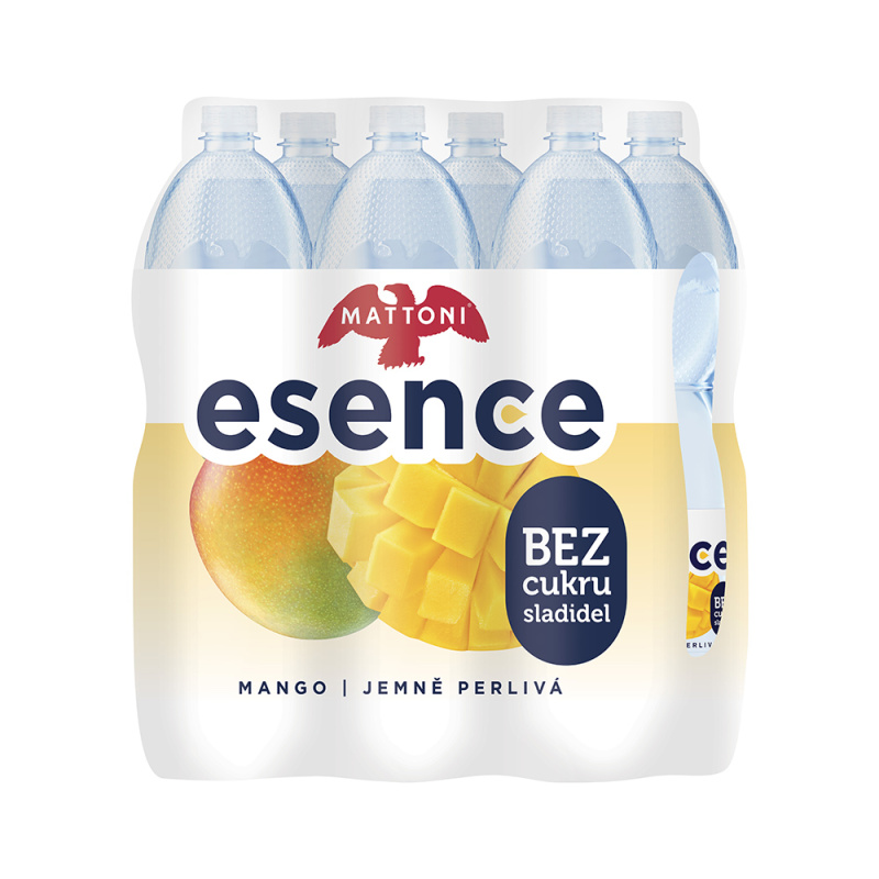 Mattoni Esence - perlivá minerální voda - mango, 6 x 1,5 l