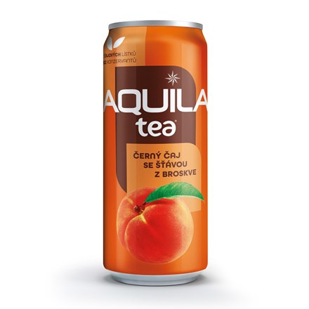 AQUILA Tea broskev 24 x 330 ml plech