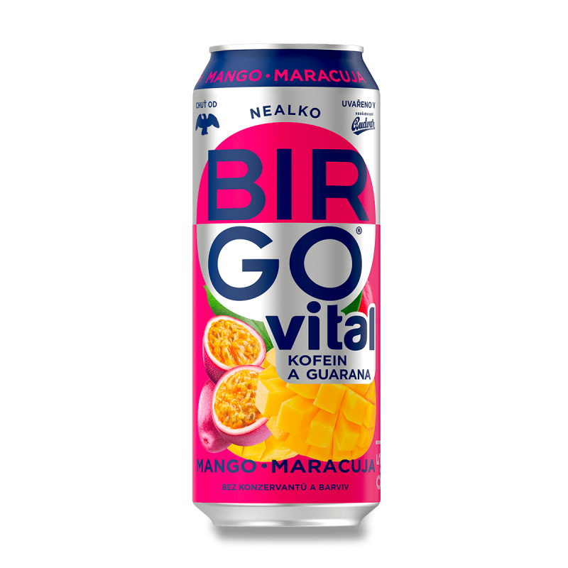 Birgo Vital - nealkoholické pivo - 500 ml, Mango & Maracuja