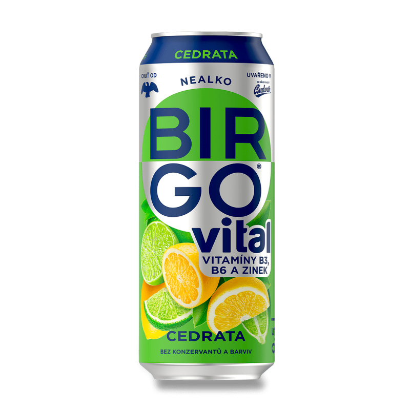 Birgo Vital - nealkoholické pivo - 500 ml, Cedrata