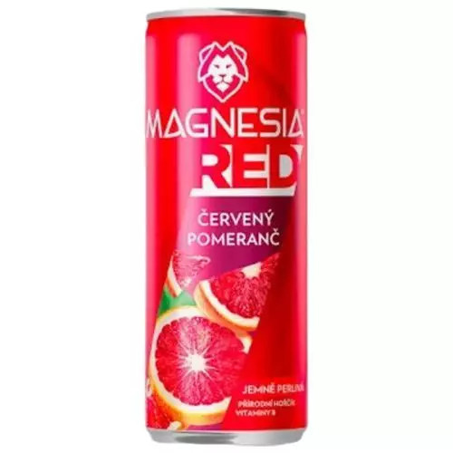 Magnesia Red - ochucená minerální voda - Červený pomeranč, 0,33 l